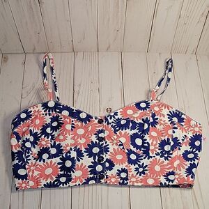 BP Floral Crop Bra Top Large 100 cotton